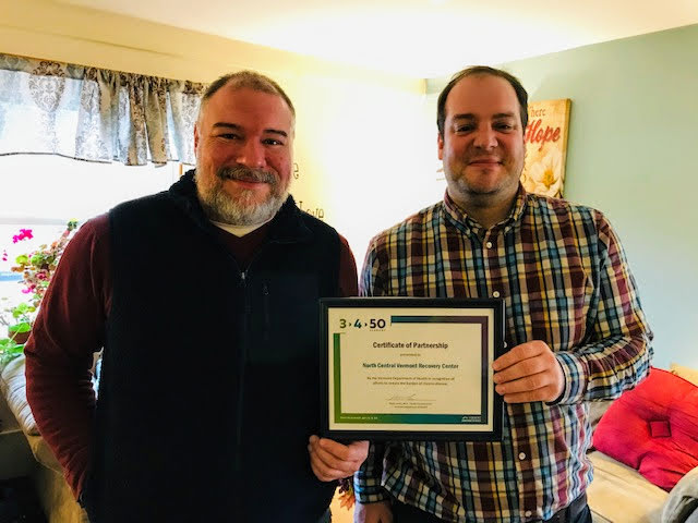 Daniel Franklin holds NCVRC's3-4-50 Certificate of Partnership