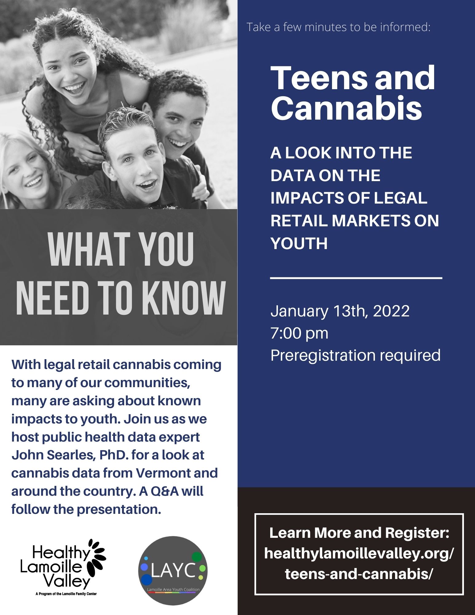 Teens and Cannabis Event Poster 2